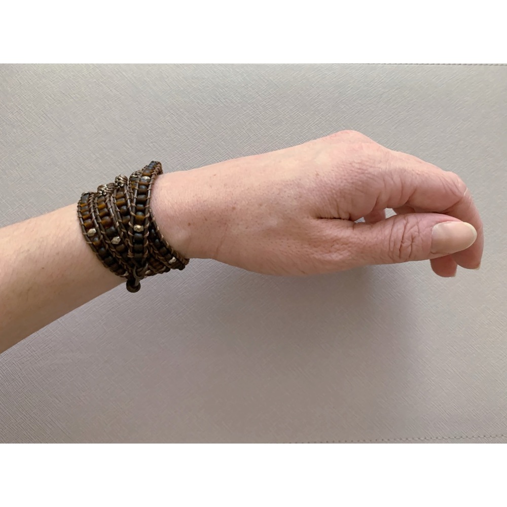 Bead and Chain Wrap Bracelet